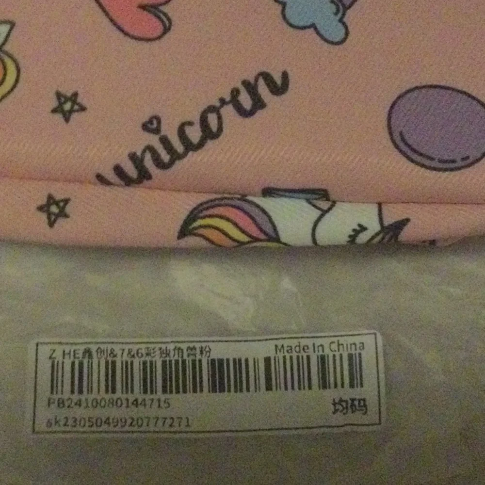 Girls mini cartoon unicorn printed bag . New